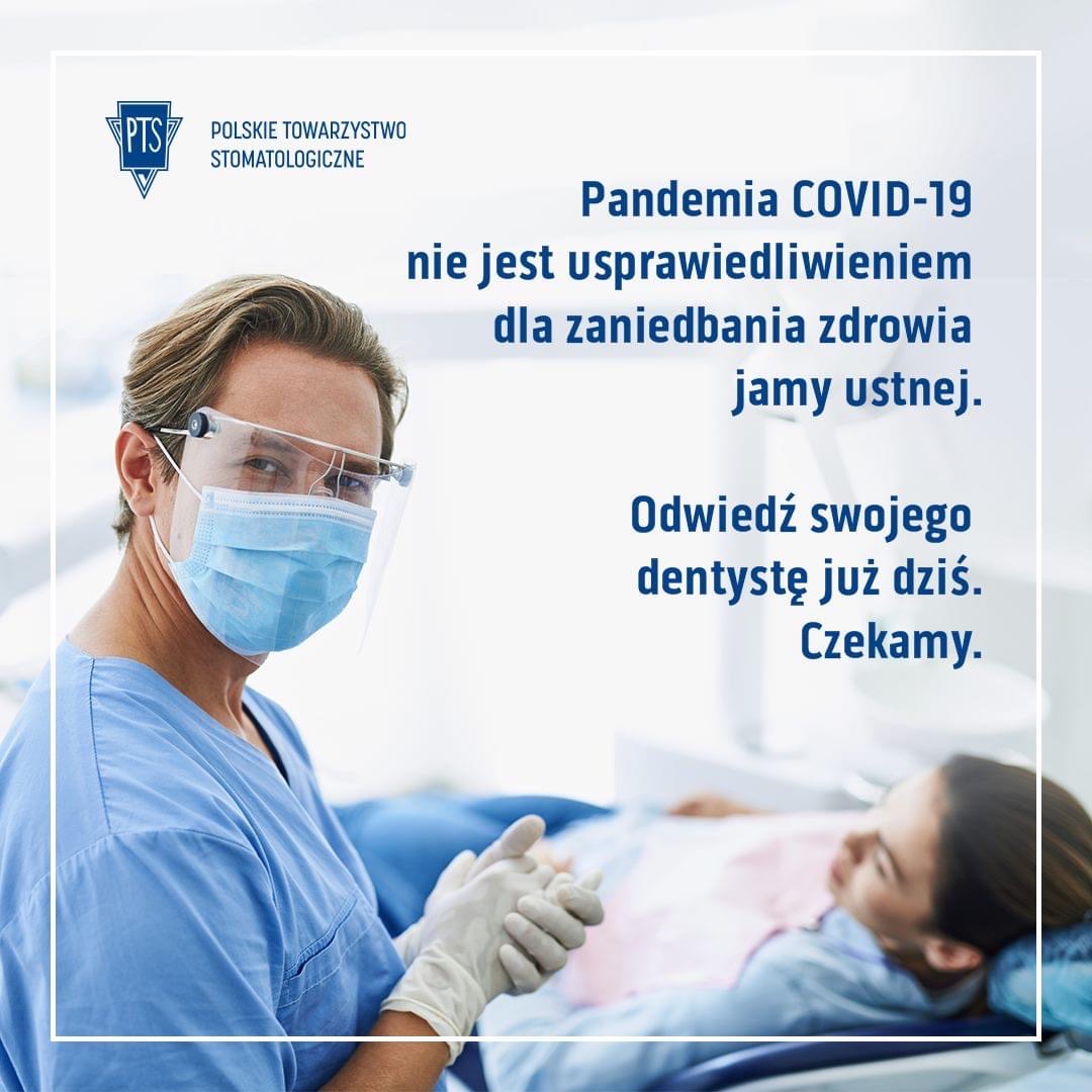 Pandemia COVID-19 nie jest usprawiedliwieniem dla zaniedbania zdrowia jamy ustnej. Odwiedź swojego dentystę już dziś. Czekamy.